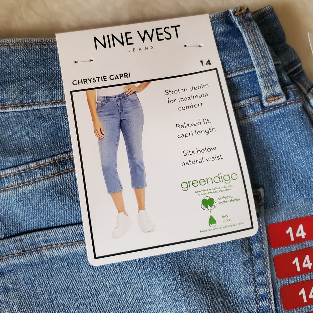 NWT NINE WEST CHRYSTIE STRETCH CAPRI JEANS - Picture 5 of 6